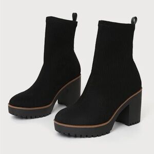 Lulu's Chic Black Heeled Boots